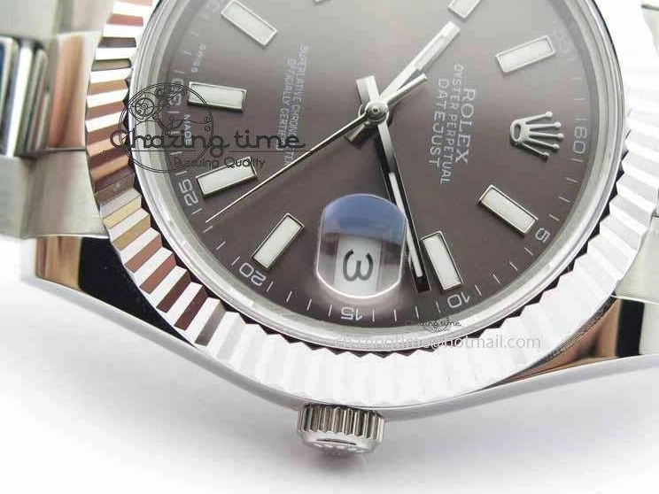 MiroTime 0325 Tailored DateJust II 41mm SS BP Maker Best Edition Dark Gray Dial On SS Bracelet SA 3735